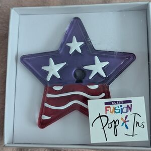Demdaco Glass Fusion POP INs Star 4th Of July Memorial Day